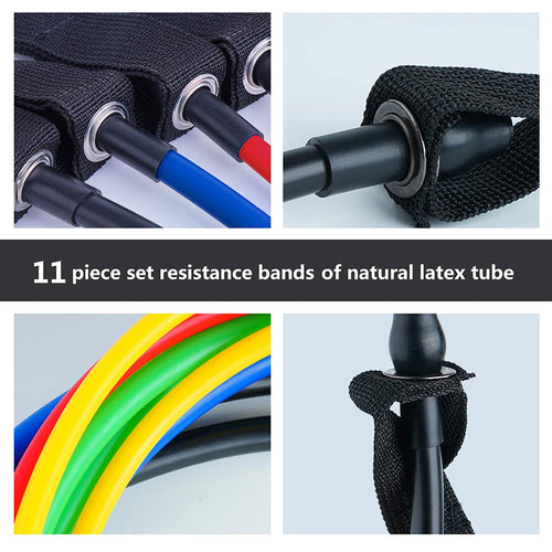 11Pcs Fitness Equipment Resistance Band Set 